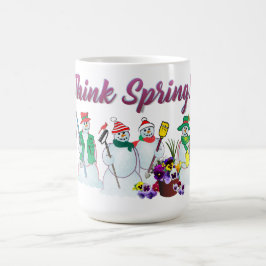 Tänkavårsnögubbear med pansiesmuggen kaffemugg