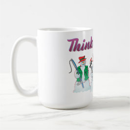 Tänkavårsnögubbear med pansiesmuggen kaffemugg