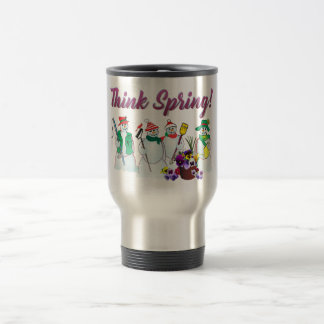 Tänkavårsnögubbear med pansiestravel mug resemugg