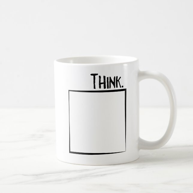 Tänkayttersida den ordagranna typografin för boxas kaffemugg (Höger)