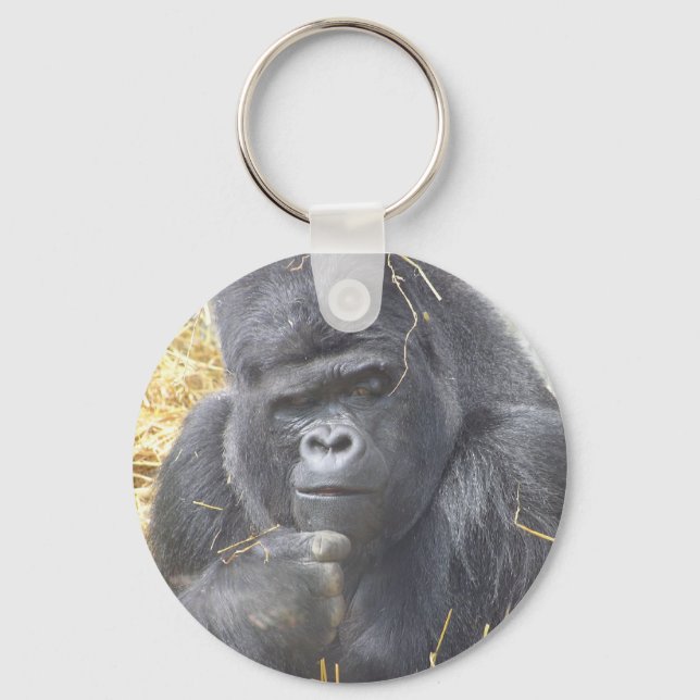 Tänkbar Gorilla Keychain Nyckelring (Framsida)