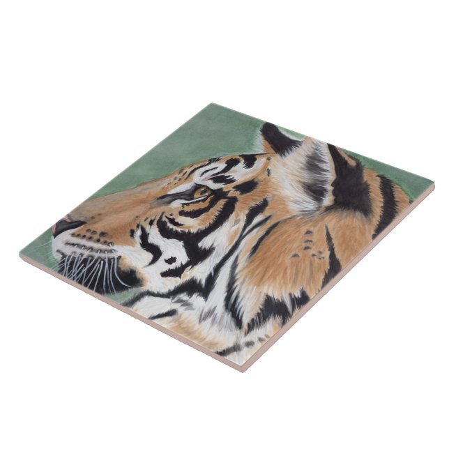 Tänkbar tigervägg Tile Bord Trivet Kakelplatta (Sidan)