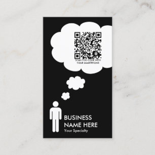 tankbubbla för qr-kod visitkort