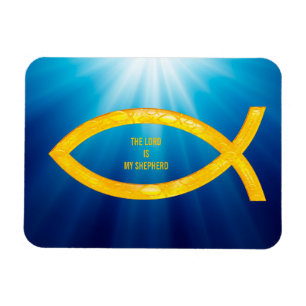 TANKE ATT LORD ÄR MIN SKEPHERD Christian Fish Magnet
