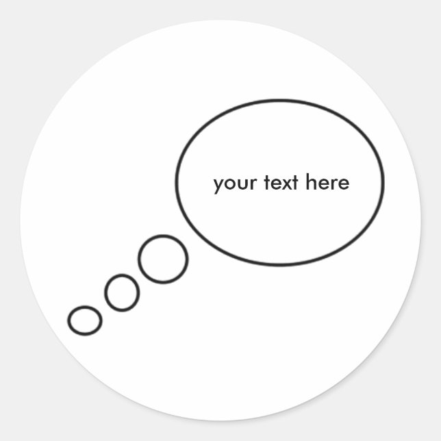 tanke bubblar klistermärkear runt klistermärke (Framsida)