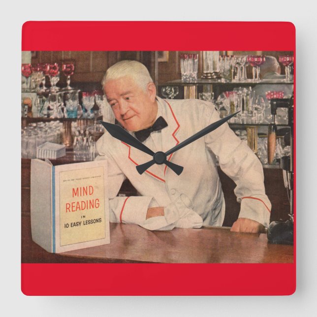 tankebehandling i pub fyrkantig klocka (Framsida)