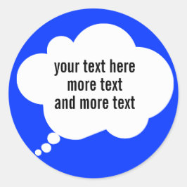 tankebubbla ballong anpassade ord runt klistermärke