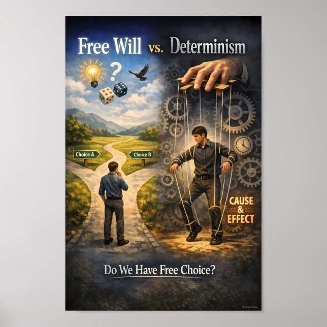 Tankedebattaffisch om Vilja och Öde Poster (Framsidan)