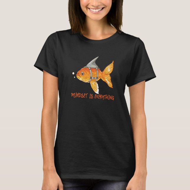 Tankeform Motivationscitat Söt  Ranchu Guld fisk S T Shirt (Framsida)