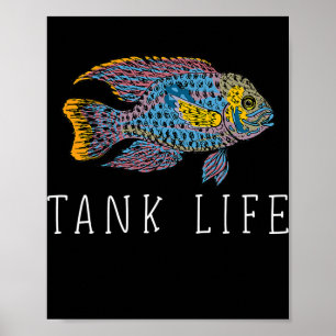 Tanken Aquarium Hobby Oscar Cichlid Aquarium Poster