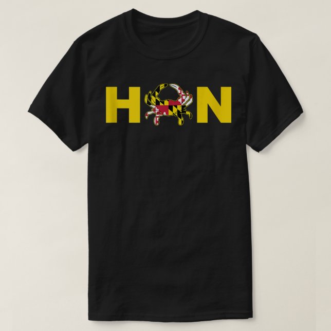 Tanken Baltimore Hon Maryland Statlig flagga Crab  T Shirt (Design framsida)