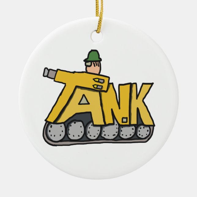 Tanken Battle Julgransprydnad Keramik (Framsidan)