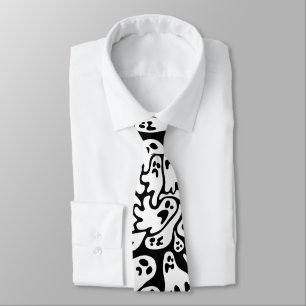 Tanken Black and White Ghost Mönster Slips