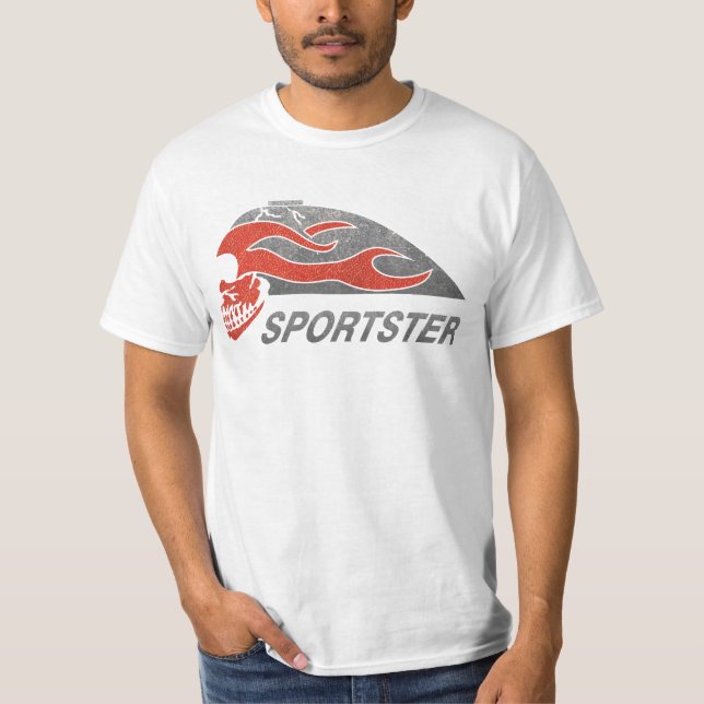 Tanken Flaming Skull Tee Shirt (Framsida)