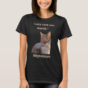 Tanken "Katter styr världskatten Mamma Pappa T Shirt