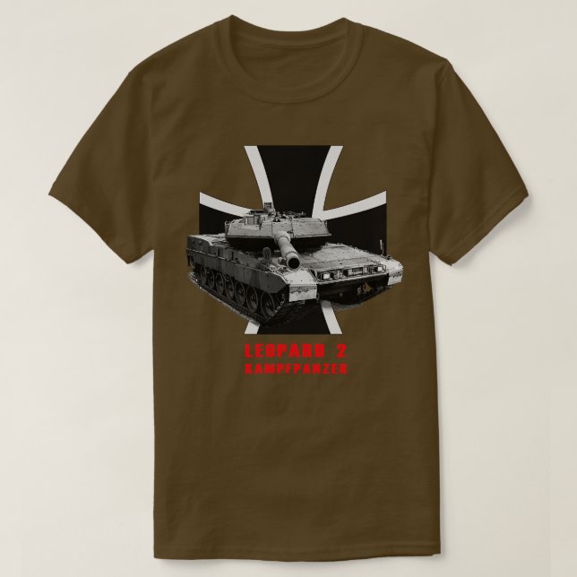 Tanken Leopard 2 Bundeswehr Kampfpanzer T Shirt (Design framsida)