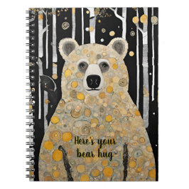 Tanken på Cute Bear Hug Anteckningsbok