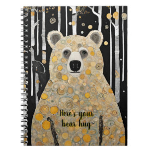 Tanken på Cute Bear Hug Anteckningsbok