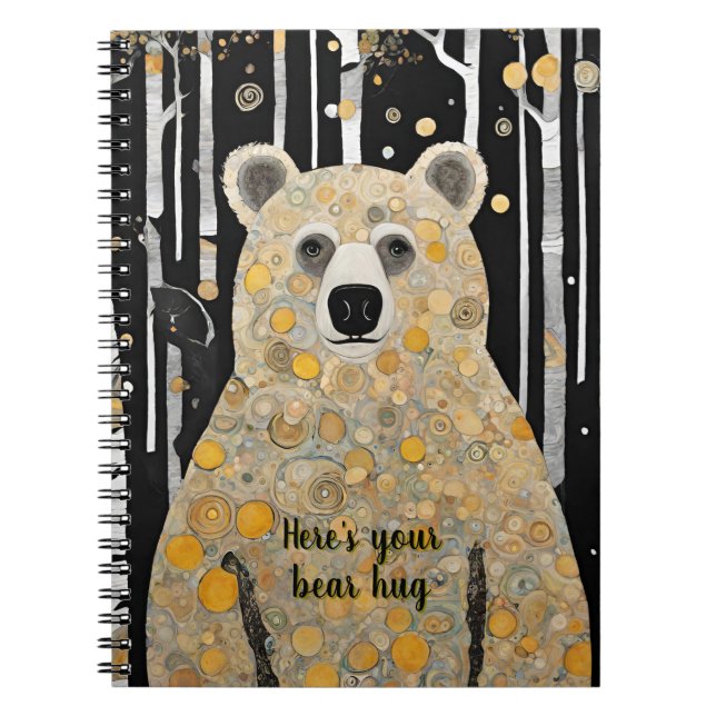 Tanken på Cute Bear Hug Anteckningsbok (Framsidan)