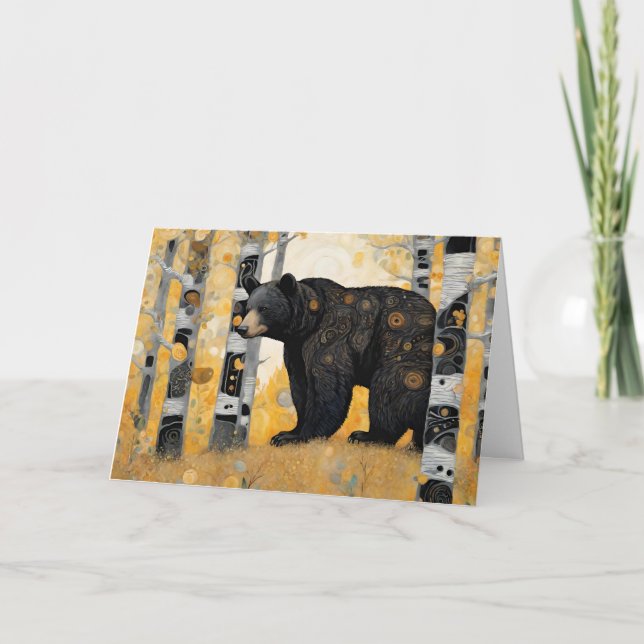 Tanken på Cute Bear Hug Tack Kort (Framsida)