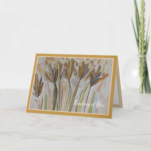 Tanken på dig - Fält av Vild Flowers Kort (Framsida)