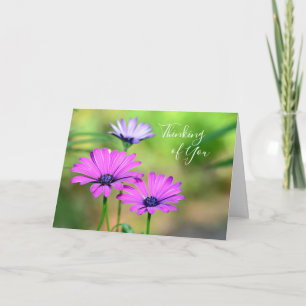 Tanken på dig med blommor kort