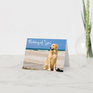 Tanken på din Hej Golden Retriever Puppy Hund Kort