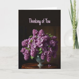 Tanken på din vackra Lilac-blommor Kort