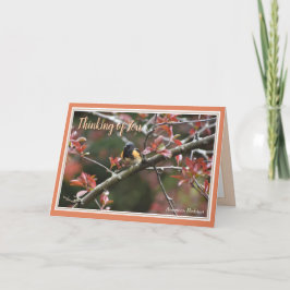 Tanken på ett vackert fågelkort helgkort