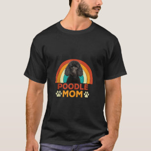 Tanken Pudel Hund Mamma Retro Sunset Mor's Day Mam T Shirt