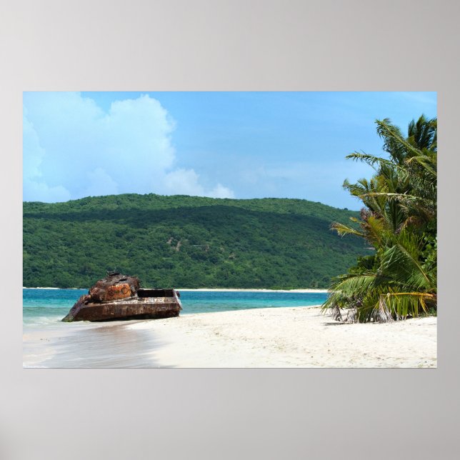 Tanken Puerto Rico Beach Poster (Framsidan)