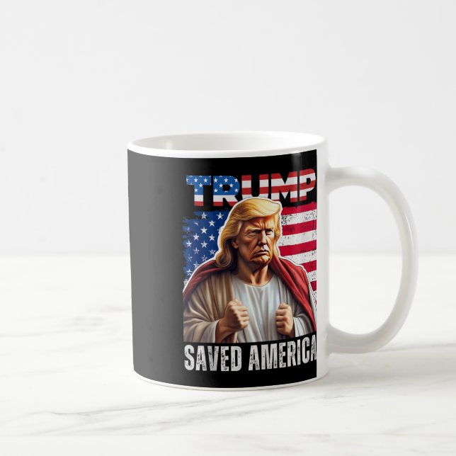 Tanken Santa Trump jul Humor Funny Trump Julafton Kaffemugg (Höger)