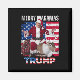 Tanken Santa Trump jul Humor Funny Trump Julafton Magnet