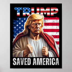 Tanken Santa Trump jul Humor Funny Trump Julafton Poster