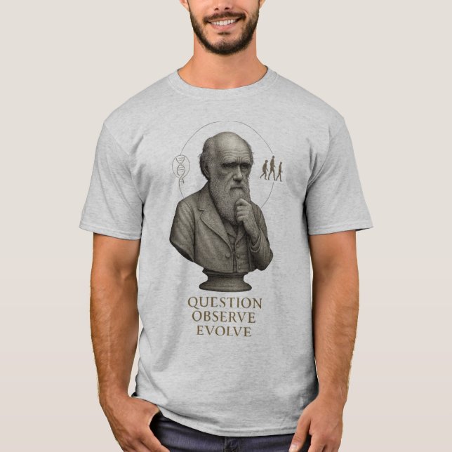 TANKENS EVOLUTION – Fråga. Observera. Utveckla. T Shirt (Framsida)
