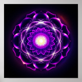 Tankens inslag: Sahasrara/Krona Chakra Poster