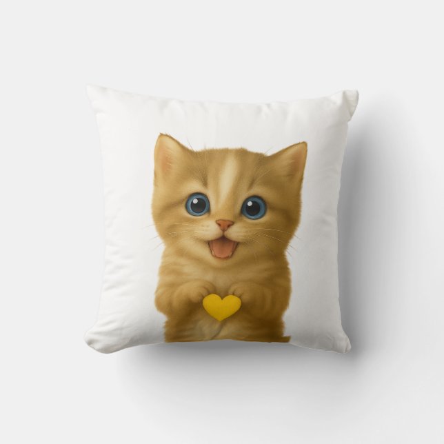 Tankepillow för Cute Kitten Kudde (Framsida)