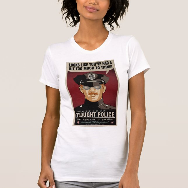 Tankepolisskjorta Tee Shirt (Framsida)