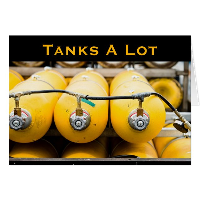 Tanker A Lot Scuba Card Hälsningskort (Framsidan Horizontal)