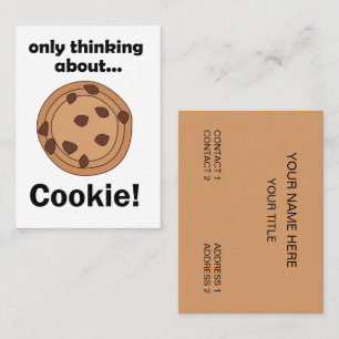 Tänker bara på Cookie Baker-restaurangen Visitkort