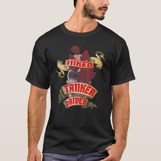 Tanker-drivrutinens inmatade värde för Skull & Röd T Shirt (Framsida)