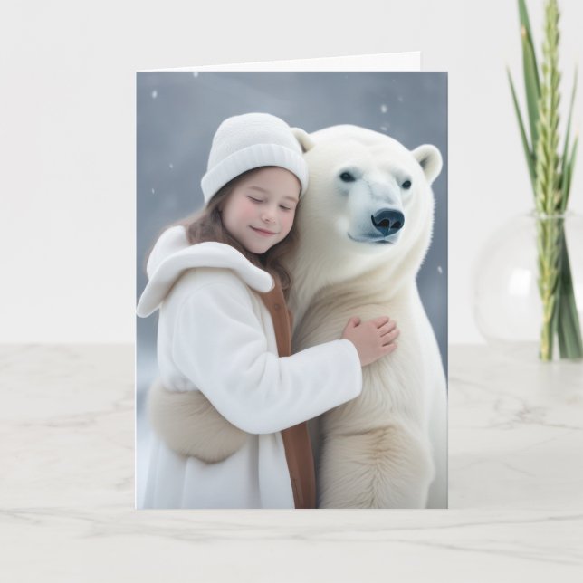 Tänker du på din Polar Bear Hug? Kort (Framsida)