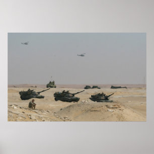 Tanker för M1-A1-brams Poster