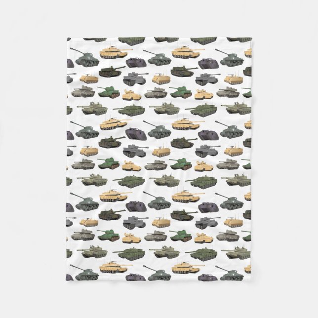 Tanker i Många-slaget Fleecefilt (Framsidan)