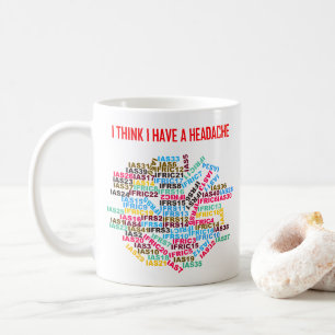 "Tänker jag att jag har en huvudvärk ", Kaffemugg