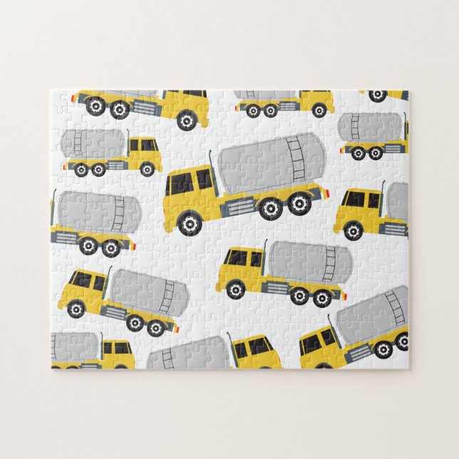 Tanker Lastbil Transport Lastbilar Pussel (Horisontell)