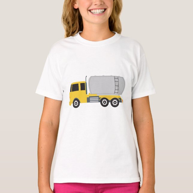 Tanker Lastbil Transport Lastbilar T Shirt (Framsida)