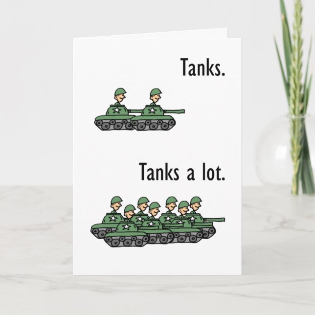 Tanker - Lot Veterans Day Card Kort (Framsida)