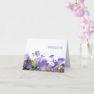Tänker på Dig Blommig Vikbar Kort