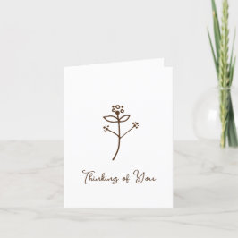 Tänker på Dig Doodle Blomma Viket Kort